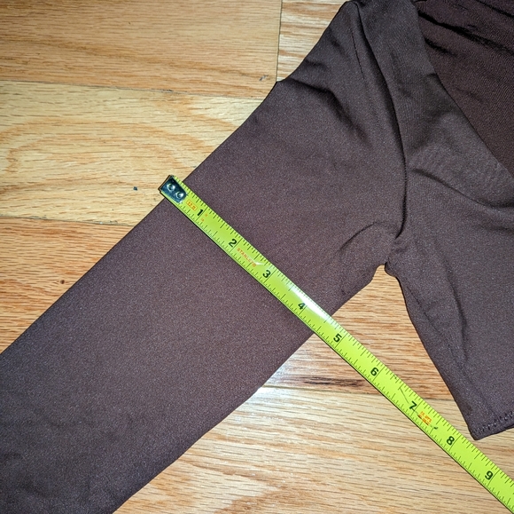 NWT SKIMS SWIM LONG SLEEVE SHRUG IN COCOA SIZE XXS - Picture 9 of 10